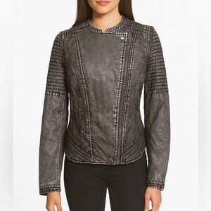 JouJou Moto Jacket Women's Medium Black Vegan Leather